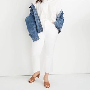 Madewell Cali Demi Boot - White/Raw Hem